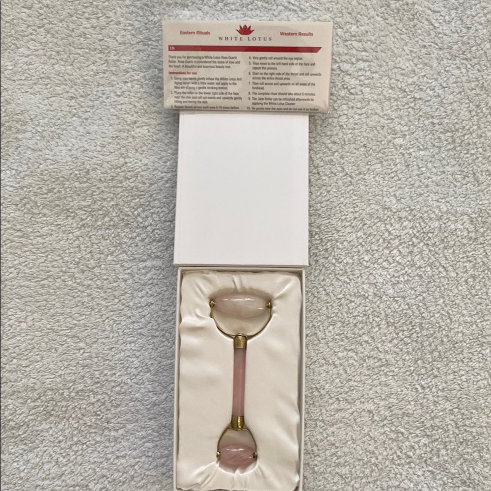 *Not for sale*  White Lotus Pink Facial Roller